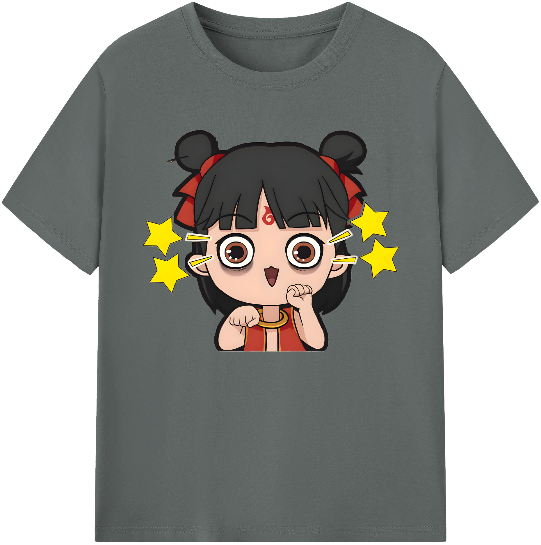 （画像用） Ne Zha 2 ナタ 魔童の大暴れ 綿100％ メンズ半袖Tシャツ｜肌触りやわらか＆通気性